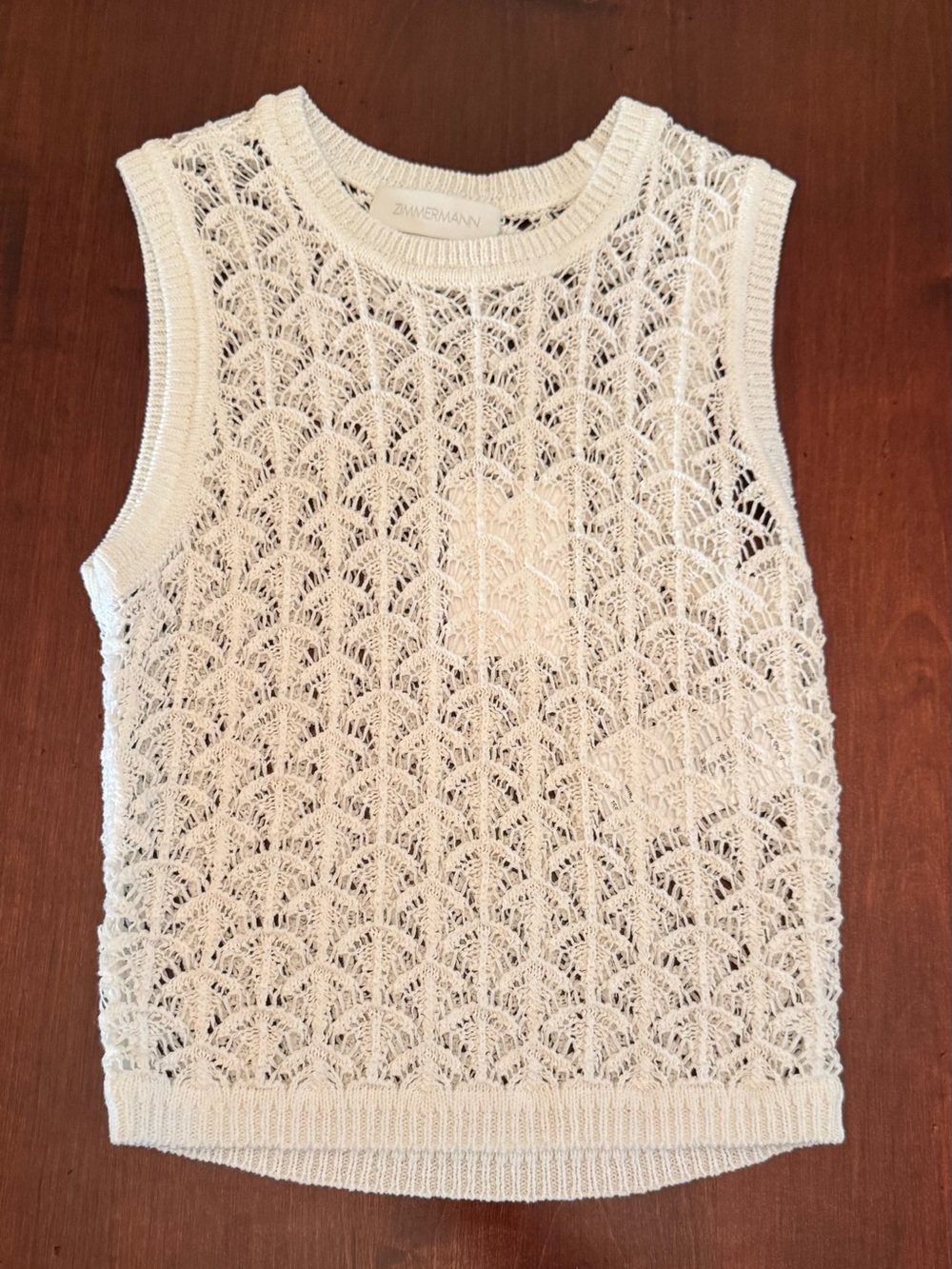 Zimmermann 

Wylie Crop Tank Top, Ivory - Picture 5 of 10